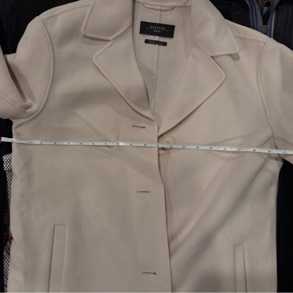 Weekend Max Mara Wool Cream Coat - Picture 13 of 14